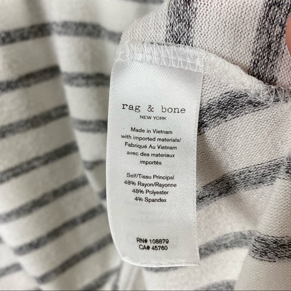 Rag & Bone Theo Striped Jersey Short Sleeve Tee - Picture 8 of 9